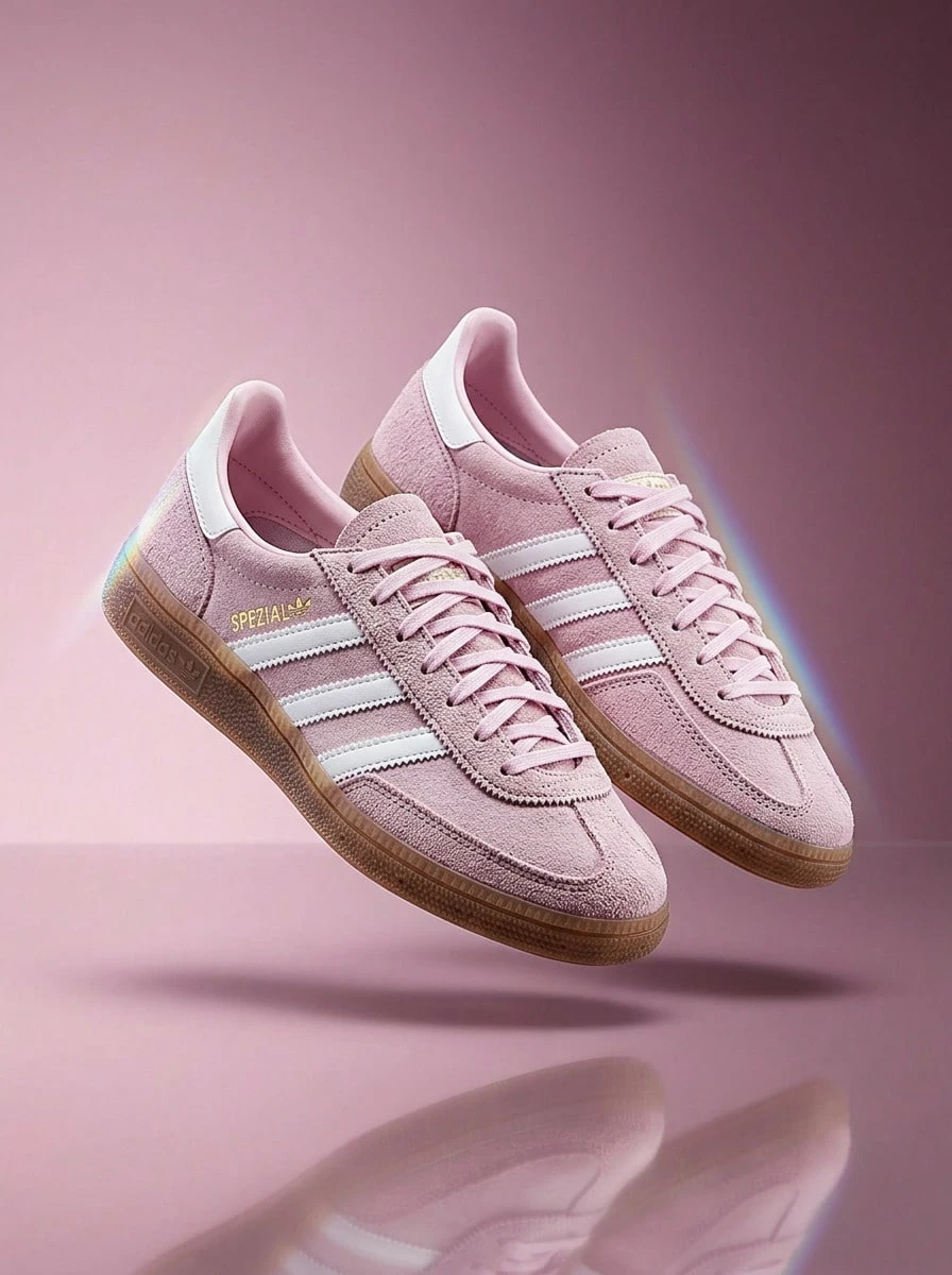 Adidas Handball Spezial Gs Se 女款運動鞋,輕量透氣舒適,日常休閒,粉紅色 JR2109 - 粉紅色 - 查看 1