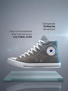 Converse Chuck Taylor All Star 女款運動鞋 柔軟輕量透氣休閒健身鞋 黑色 1J793C - 灰色 - 查看 1