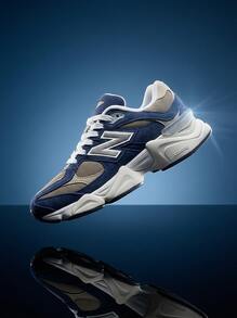 New Balance 9060 女士休闲鞋 轻便缓震透气舒适厚底logo亲肤百搭日常健身通勤下班休闲旅行约会 GC9060BF - 藍色 - 查看 1