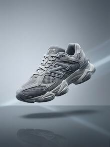 New Balance 男女通用运动鞋，缓震透气，轻便舒适，弹性好，适合运动、户外跑步、日常穿着，灰色，U9060ERD - 灰色 - 查看 1