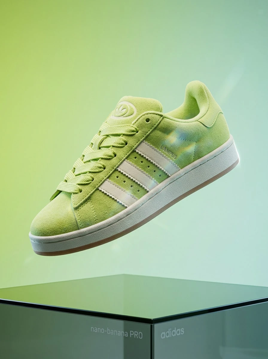 Adidas Campus Hi OG 女款運動鞋,輕量透氣緩震,日常休閒,粉色 JR3796 - 綠色 - 查看 1