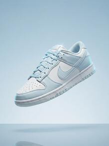 Nike Dunk Low Hi Td 女款運動鞋，輕量透氣，百搭日常跑步鞋，白色 IB7311-100 - 白色/藍色 - 查看 1