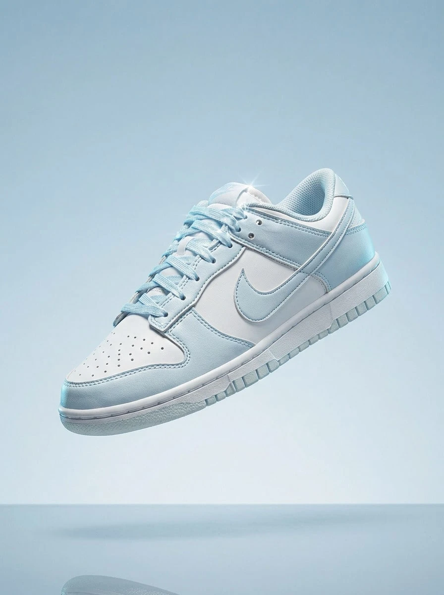 Nike Dunk Low Hi Td 女款運動鞋,輕量透氣,百搭日常跑步鞋,白色 IB7311-100 - 白色/藍色 - 查看 1