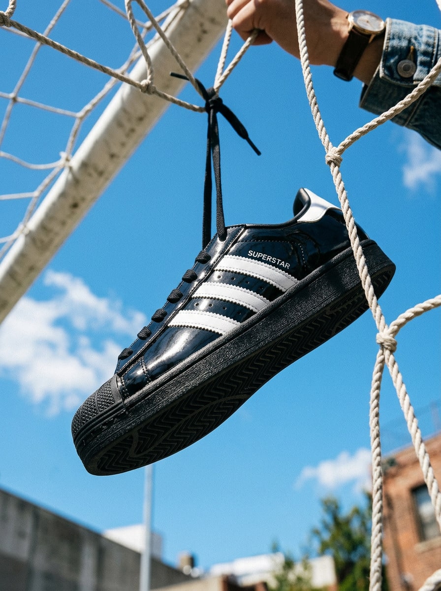 Adidas 超级巨星 II W - 黑色 - 查看 1