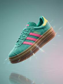 Adidas Gazelle Hi OG 女款運動鞋，輕量透氣緩震，日常休閒，綠色 JH9668 - 綠色 - 查看 1