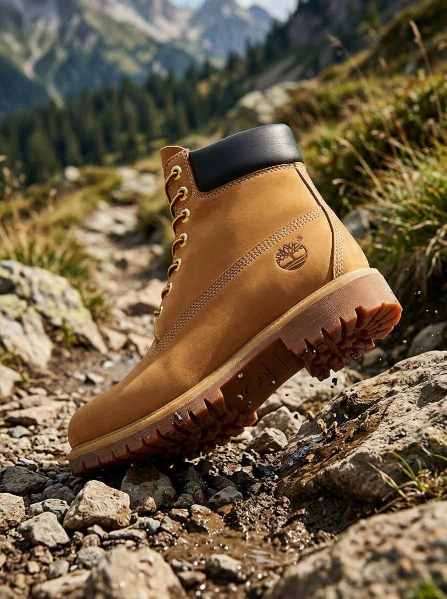 Timberland Men Hiking Boots Waterproof Durable Leather Anti-Slip Rugged Sole Shock Absorption Ankle Support Travel Adventure Brown TB010061713 - brown - View 1