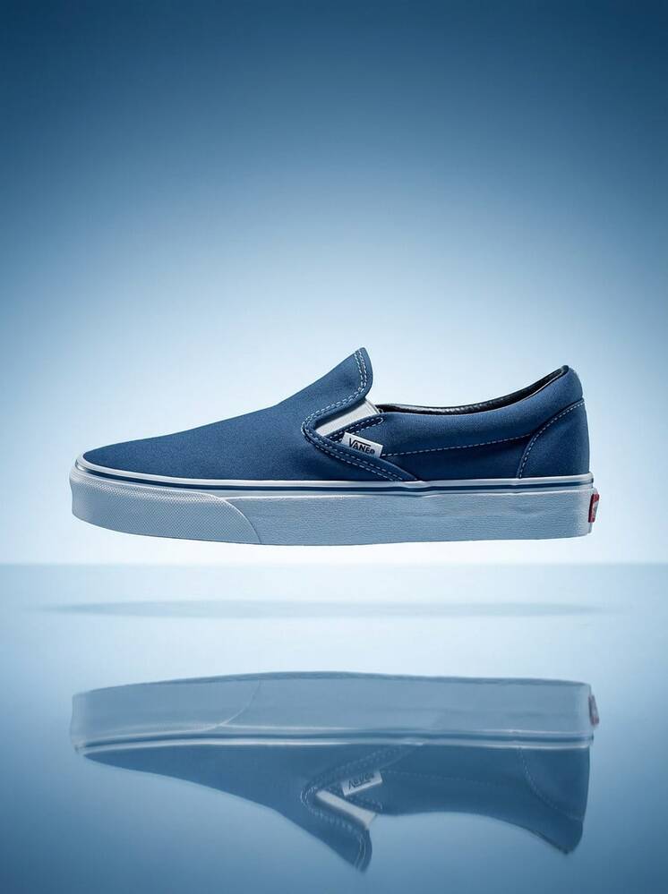 Vans Classic Slip-Men Sneakers Low Top Synthetic Cushioned Comfort Slip-Breathable School Skateboarding Driving Everyday Navy VN000EYENVY1 - Navy - View 1