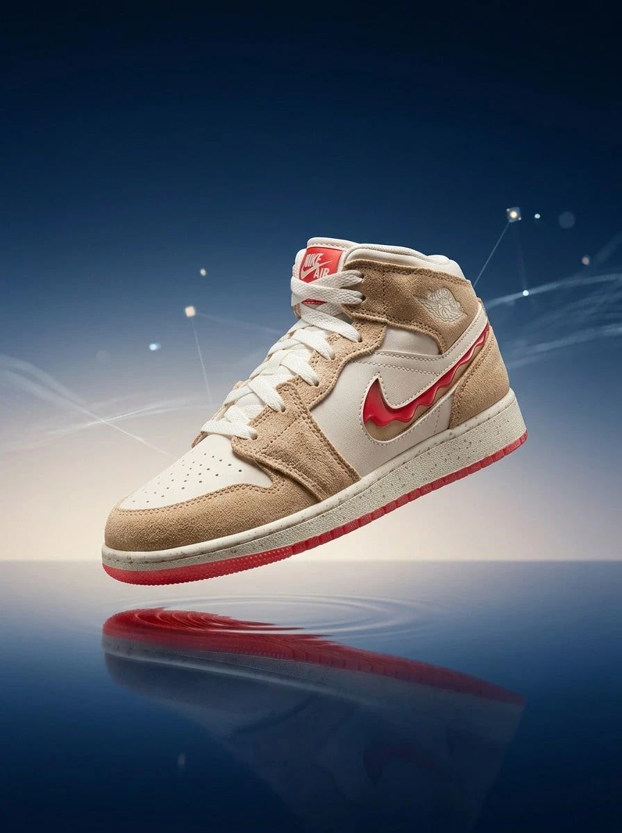Air Jordan 1 Mid 运动鞋 吸汗透气 轻便 弹性好 带Logo 易洗 运动日常 女款(GS) 黄白 HJ5958-206 - 黃色/白色 - 查看 1