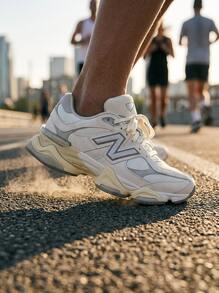 New Balance 9060 女款運動鞋 柔軟輕量透氣 休閒健身 黑色 U9060ECA - 灰色 - 查看 1