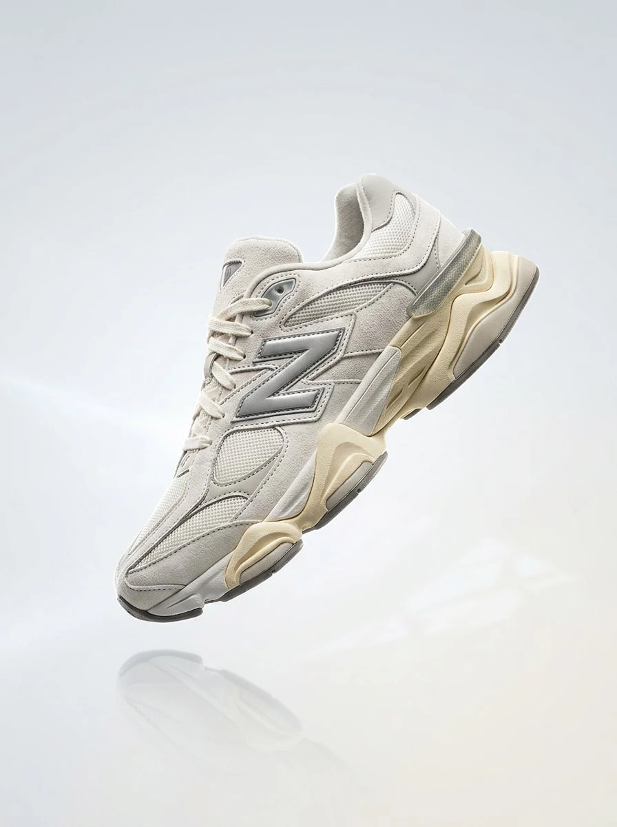 New Balance 9060 女款運動鞋 柔軟輕量透氣 休閒健身 黑色 U9060ECA - 灰色 - 查看 1