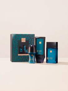 Avon Black Suede Secret Eau De Toilette 100 Ml Gift Set Set – Cologne Gift Set, Long Lasting, For Men, Woody, Deep Teal, Suitable For Daily Wear - EDT - View 1