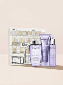 Kérastase Blond Absolu Hair Care Gift Set – Hair Care Set, Anti-Brass, For Blonde Hair, Floral, Purple, Hyaluronic Acid, Suitable For Daily Hair Wash Routine - viola - View 1