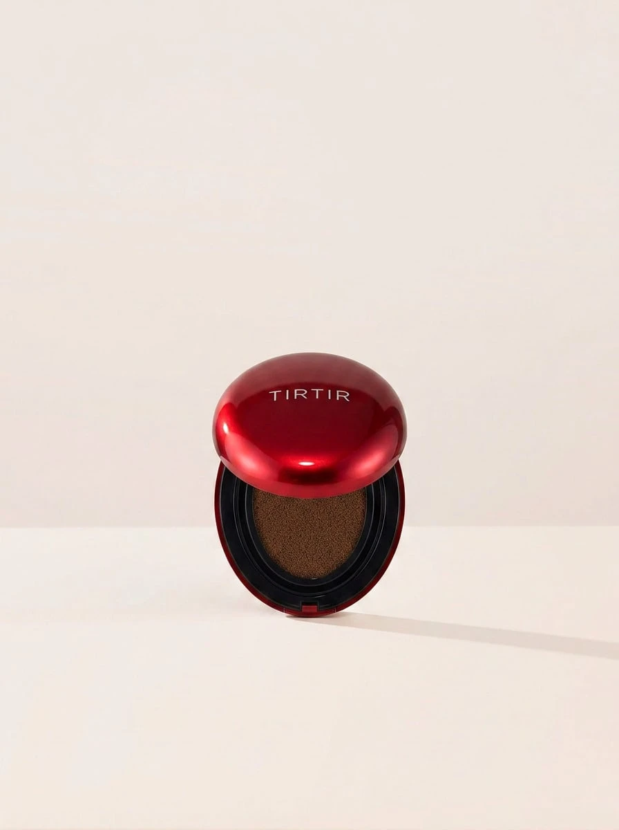 TIRTIR Mask Fit Red Cushion Mini 55N Espresso 4.5 G – Cushion Foundation, Long-Lasting, For Women With Deep Skin Tones, Espresso, Red Propolis Extract, Suitable For Daily Makeup Routine - 55N Espresso - View 1