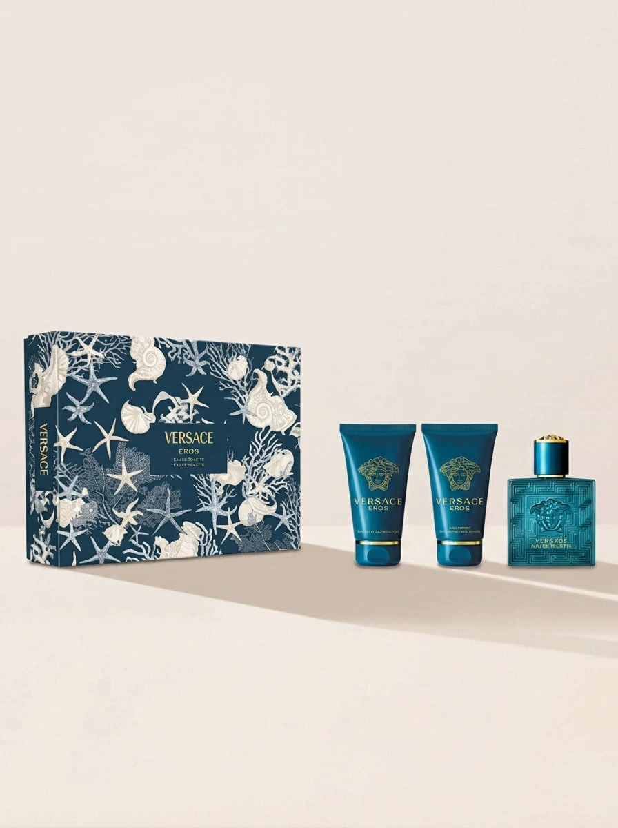 Versace Eros Eau De Toilette 50 Ml Gift Set – Cologne Gift Set, Long-Lasting, For Men, Mint, Turquoise, Suitable For Daily Wear - EDT - View 1
