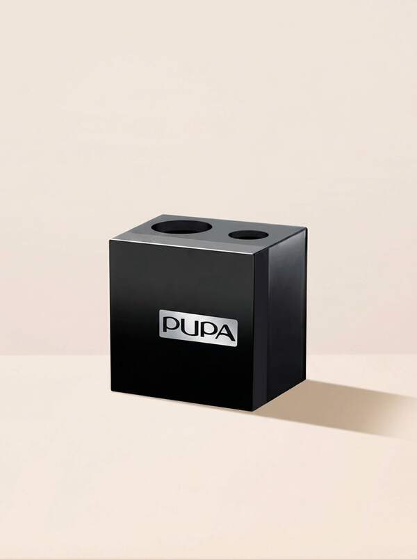 Pupa Milano Double Sharpener For Eye Pencils – Pencil Sharpener, Dual-Hole Design, For Makeup Artists, Black, Suitable For Daily Makeup Routine