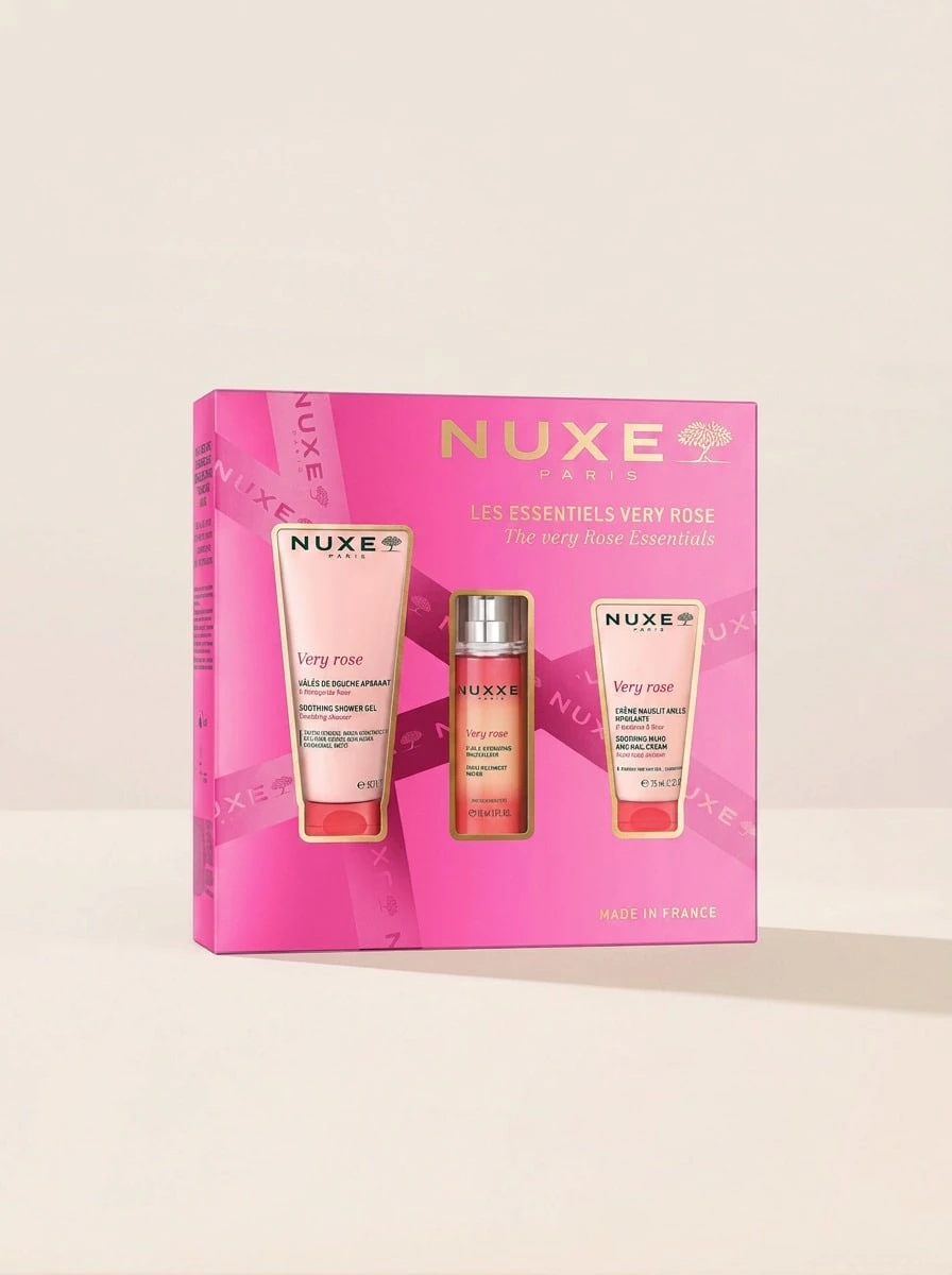 Nuxe طقم هدايا العناية بالبشرة الأساسية من الورد الحقيقي - أبيض - مشاهدة 1