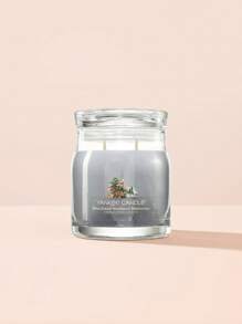 Yankee Candle Woodland Weekend Memories Signature Medium Jar Candle 368 G – Scented Candle, Long Lasting, For Home Decor Enthusiasts, Woodland, Light Grey, Soy Wax Blend, Suitable For Living Room - Woodland Weekend Memories - View 1
