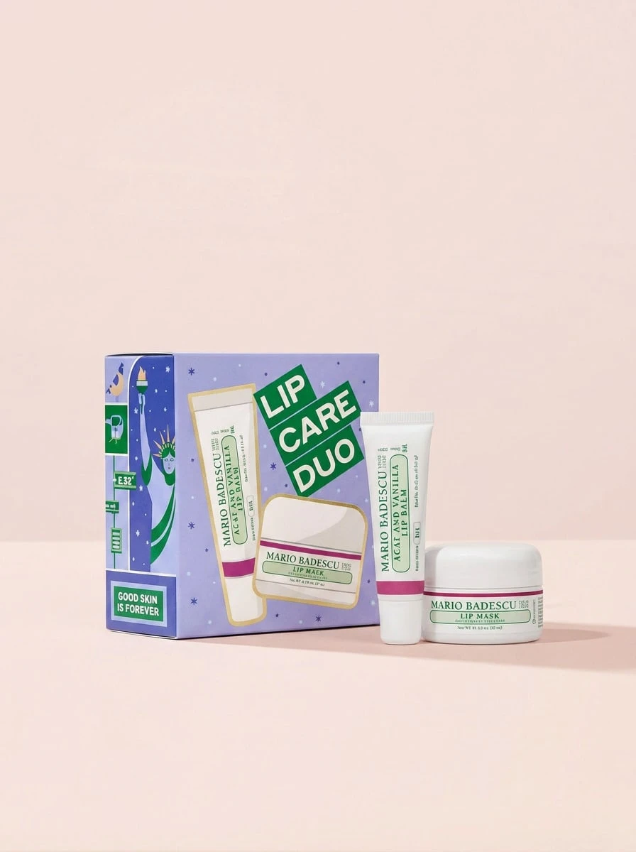 Mario Badescu Lip Care Duo Set Set – Lip Care Kit, Hydrating, For Women, Acai, Acai Berry, Suitable For Daily Routine - Blanco - Ver 1