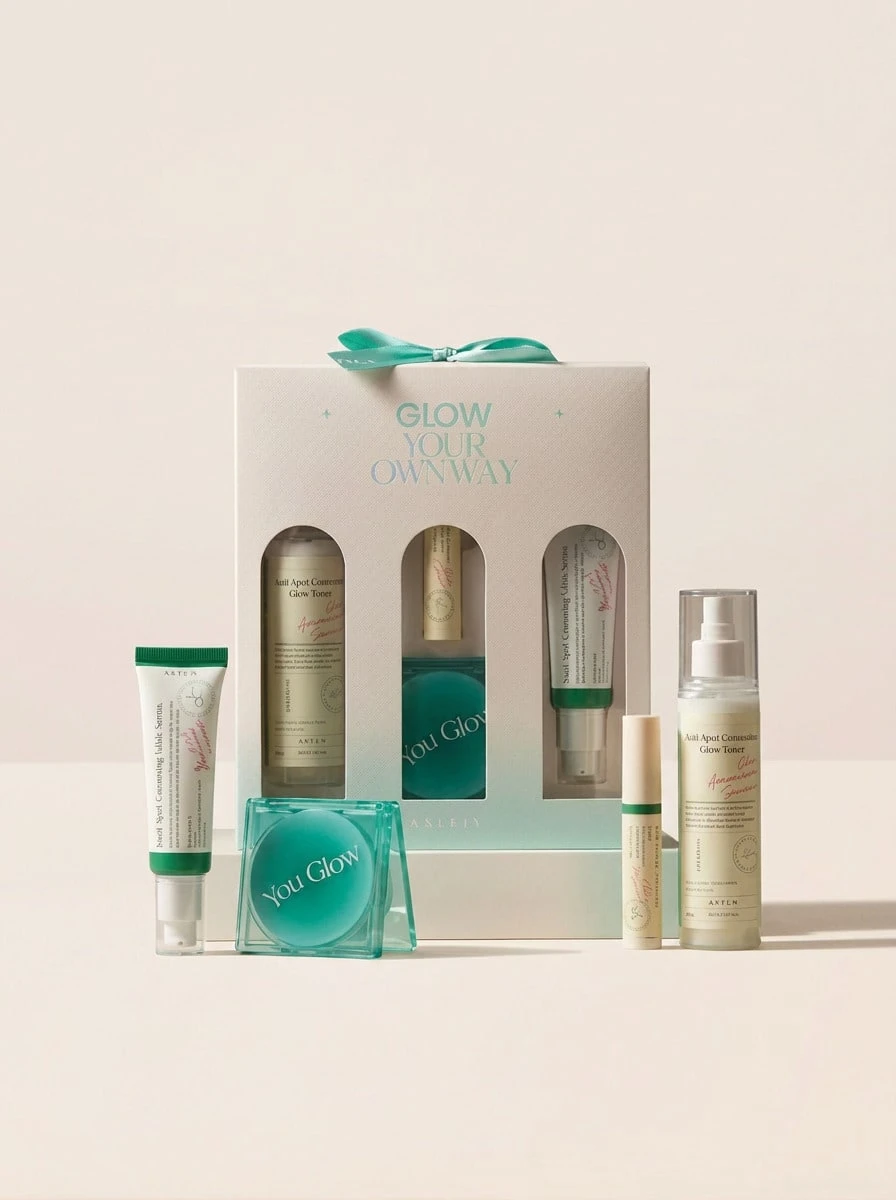 AXIS-Y Glow Your Own Way Gift Set – Skincare Set, Dark Spot Correcting, For People With Hyperpigmentation, Teal, Niacinamide, Suitable For Daily Face Care Routine - Multicolor - View 1