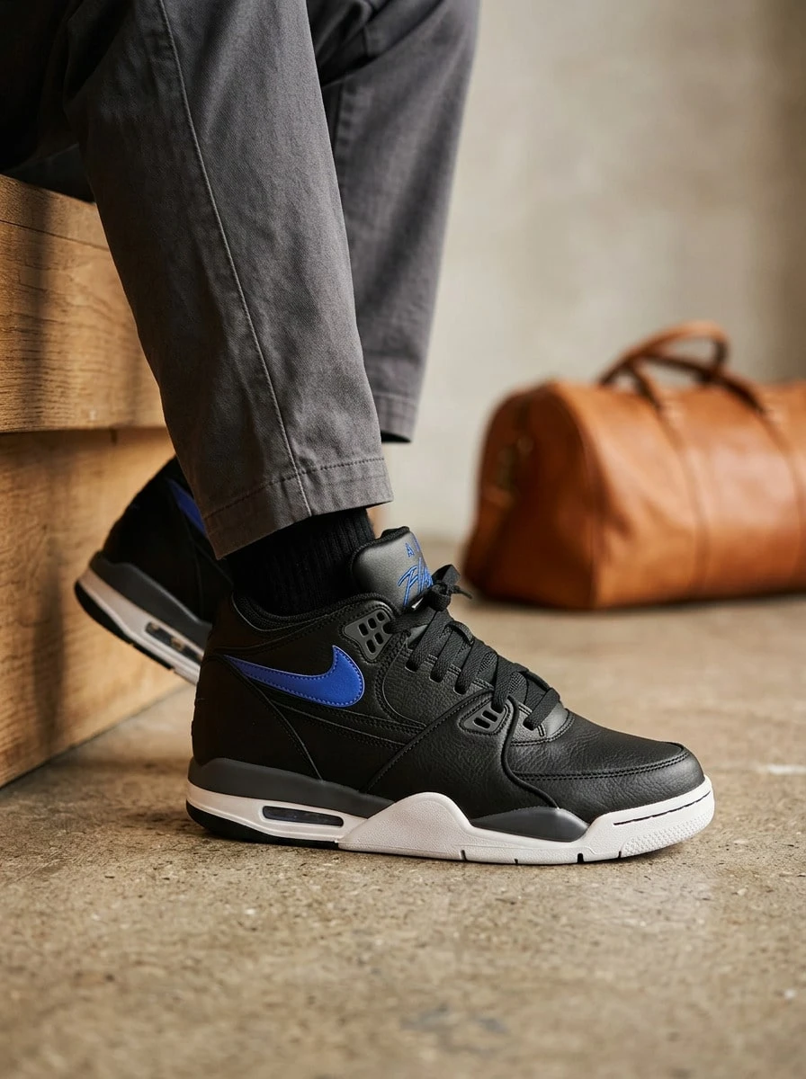 Nike Td Og 男款運動鞋,輕量透氣,適合戶外運動,黑色 BQ4212-003 - 黑色/藍色 - 查看 1