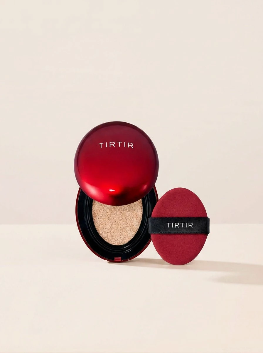 TIRTIR Mask Fit Red Cushion Mini 13C Fair 4.5 g – Cushion Foundation, Mask-Proof, For Women, 13C Fair, Astaxanthin, Suitable For Daily Makeup Routine - 13C Fair - Ver 1
