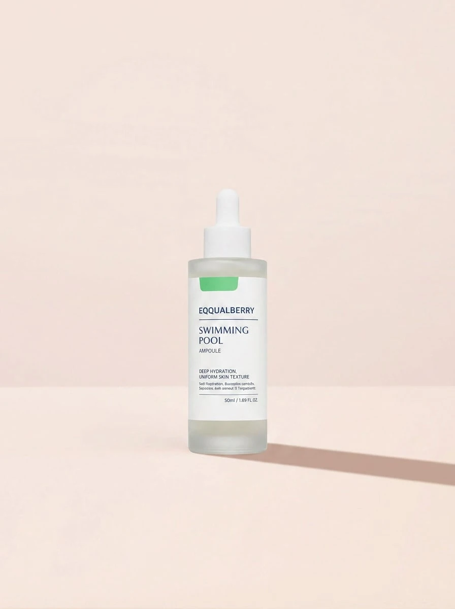 Eqqualberry Swimming Pool Ampoule Serum 50 ml – Ampoule Serum, Deep Hydration, For Dehydrated Skin, Dual Hyaluronic Acid, Suitable For Morning Skincare Routine - Klar - Übersicht 1