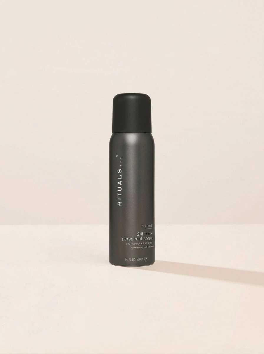 Rituals Homme 24h Anti-Perspirant Spray 200 Ml – Anti-Perspirant Spray, 24-Hour Protection, For Men, Cedar Wood, Charcoal Grey, Vitamin E Complex, Suitable For Daily Grooming Routine - Man - View 1
