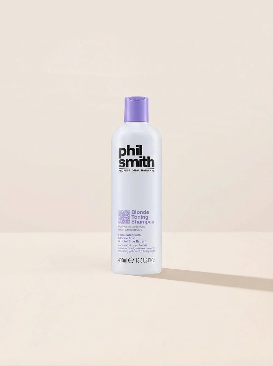 Phil Smith Blonde Toning Shampoo 400 Ml – Purple Shampoo, Anti-Brass, For Blonde Hair, Purple, Glycolic Acid, Suitable For Hair Care Routine - Clear - View 1