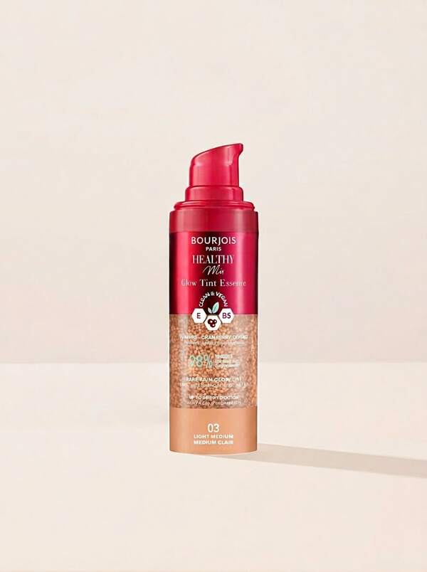 Bourjois Healthy Mix Clean Glow Tint Face Essence 03 Light Medium 30 Ml – Skin Tint, Radiant Glow, For Women, Light Medium, Vitamin E, Suitable For Daily Makeup Routine