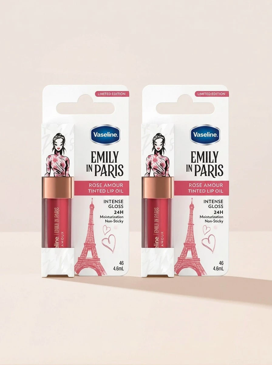 Vaseline Emily in Paris Tinted Lip Oil Rose Amour Duo Set - transparente - Ver 1