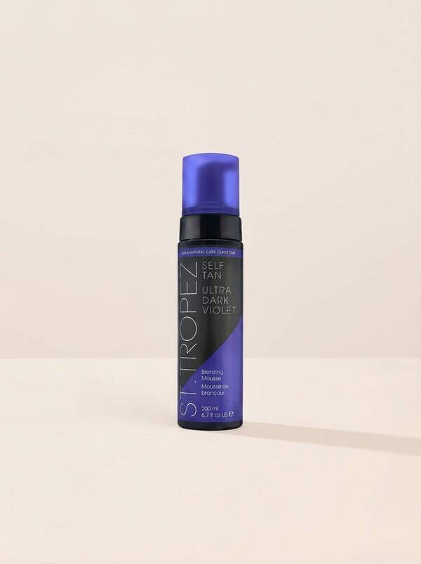 St Tropez Ultra Dark Violet Mousse 200 ml – Deep Olive Glow Finish, Streak-Free Sunless Bronzing, Lightweight Quick-Drying Foam For Experienced Tanners, Long-Lasting Hydration, Perfect For Home Beauty Routine And Summer Vacations