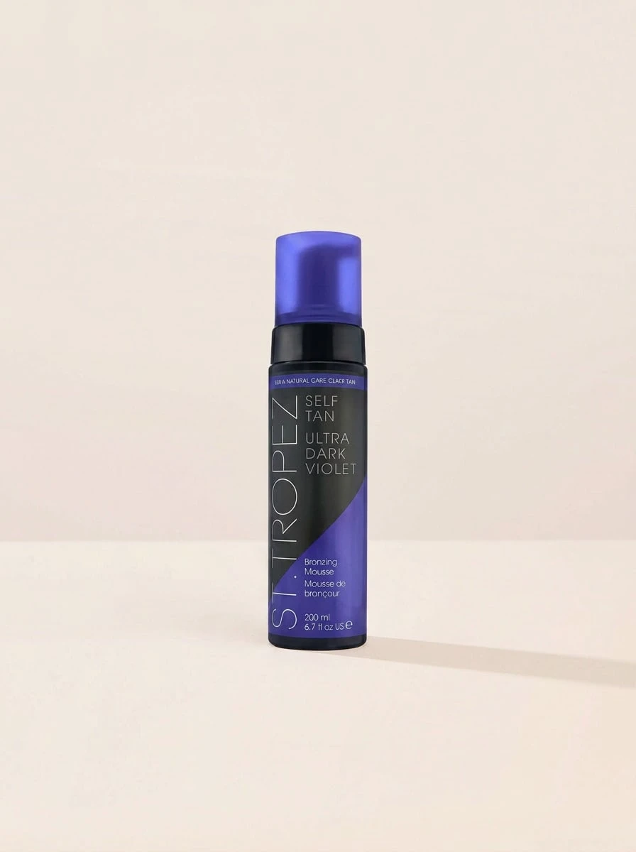 St Tropez Ultra Dark Violet Mousse 200 Ml – Deep Olive Glow Finish, Streak-Free Sunless Bronzing, Lightweight Quick-Drying Foam For Experienced Tanners, Long-Lasting Hydration, Perfect For Home Beauty Routine And Summer Vacations - Clear - View 1