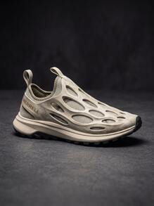 Merrell 男款低筒運動鞋 網布輕量透氣舒適 日常休閒 黑色 J067025 - 牡蠣 - 查看 1