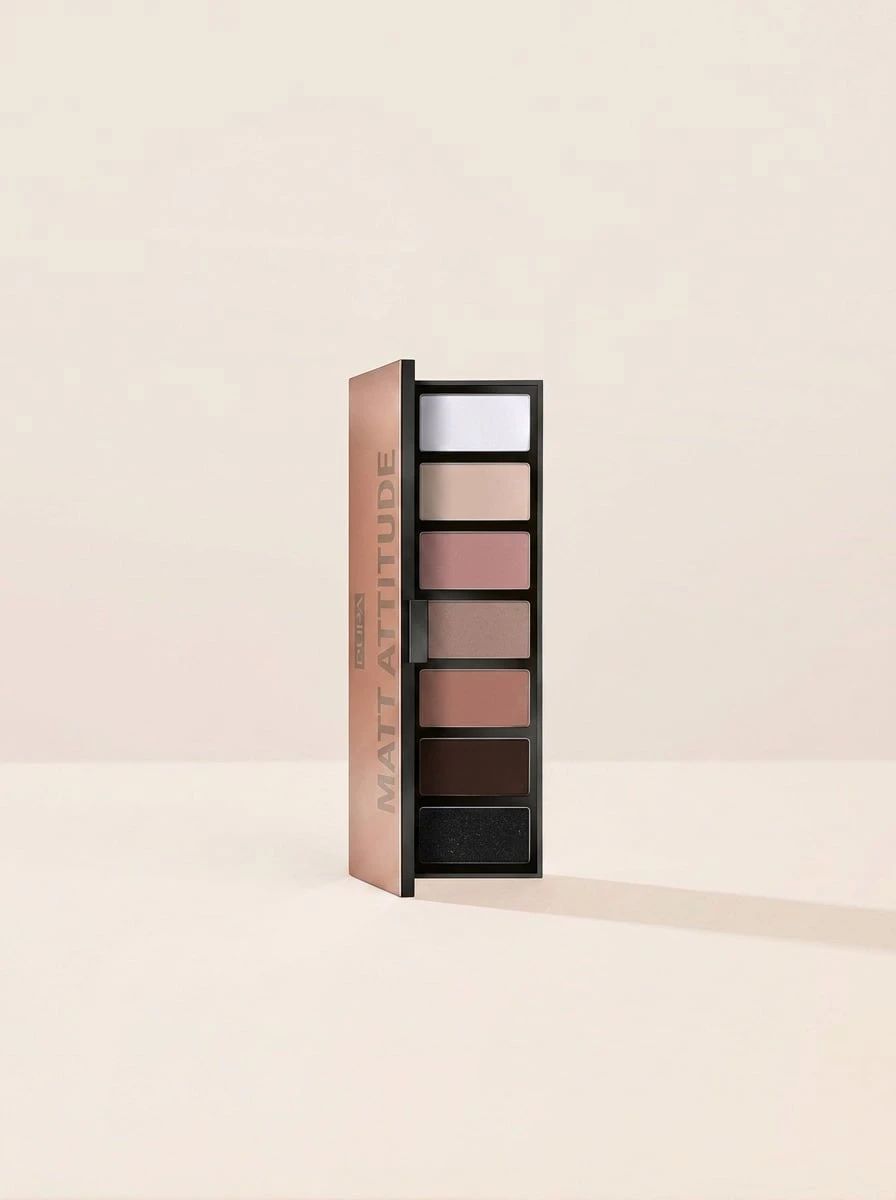 Pupa Make Up Stories Compact 7 Multi-Finish Eyeshadow Palette 003 Matt Attitude 13.3 G – Eyeshadow Palette, Matte Finish, For Women, Neutral, Suitable For Daily Makeup - 003 Matt Attitude - View 1
