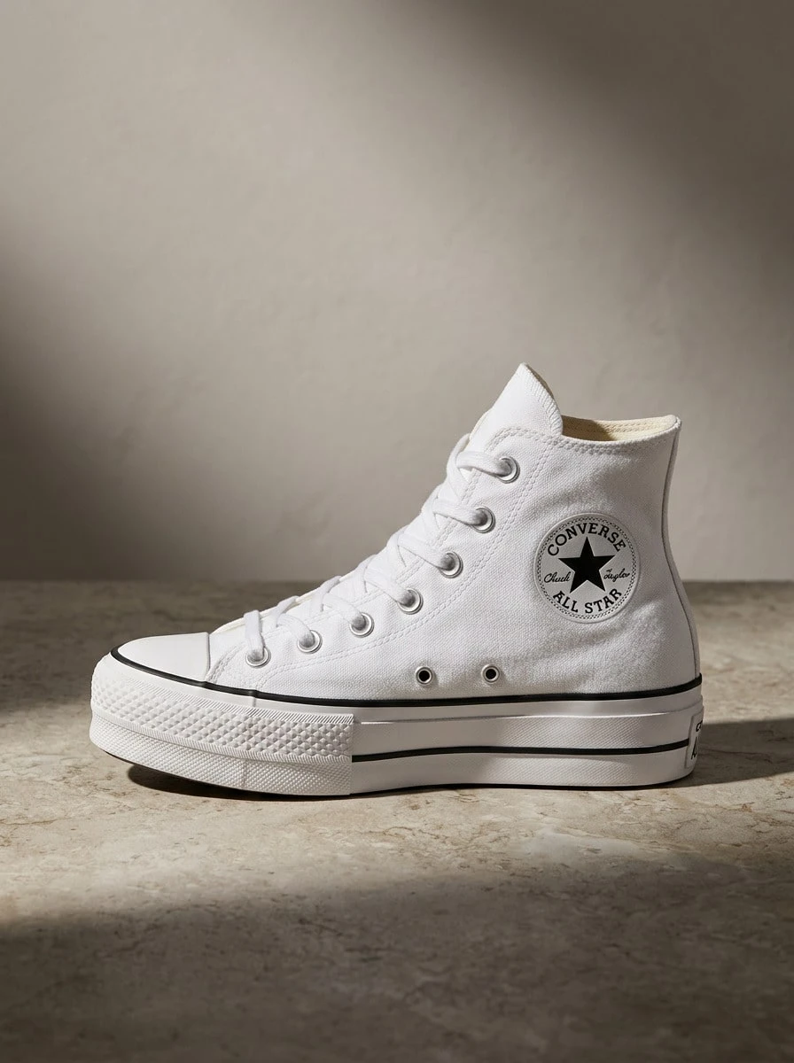 Converse 女款運動鞋 輕量透氣 緩震 日常休閒 黑色 560846C - 白色 - 查看 1