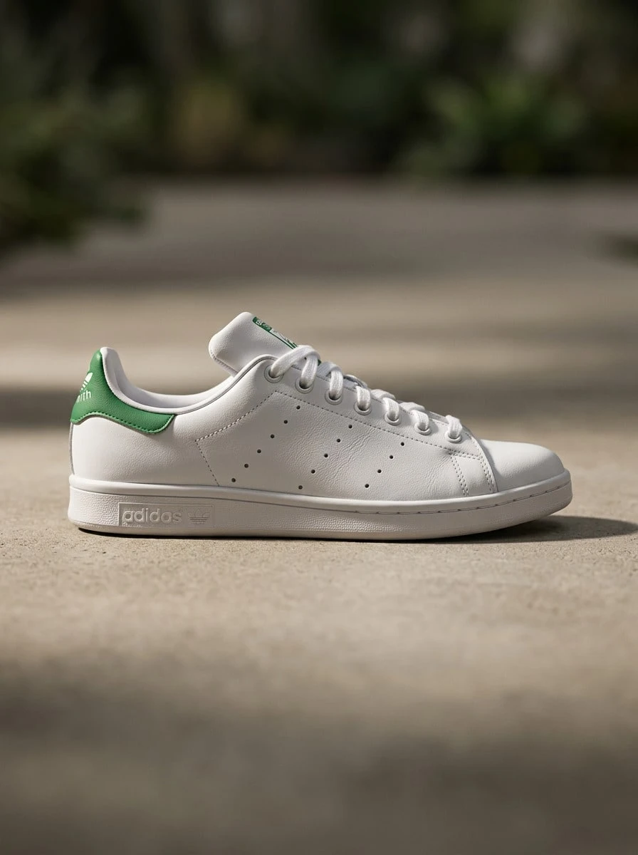 Adidas Stan Smith Women Sneakers Comfortable Versatile Durable Running Daily Tan B24105 - White/Green - View 1