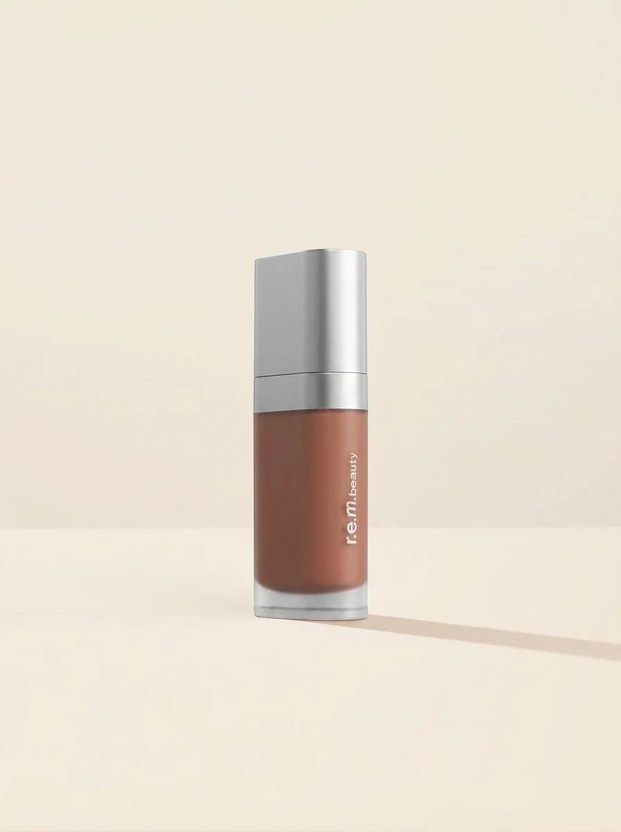 R.E.M. Beauty Sweetener Foundation Deep 6C 30 Ml – Full Coverage Matte Finish, Hydrating Formula For Deep Cool Skin Tones, Long-Lasting Blurring Effect, Professional Makeup Base For Daily Beauty Enthusiasts, Perfect For Evening Glam - Deep 6C - View 1