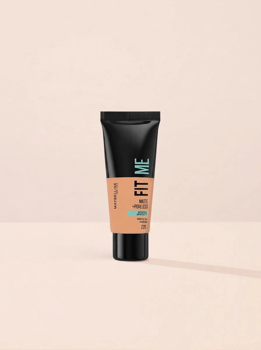 Maybelline Fit Me Matte + Poreless Foundation Natural Tan 30 Ml – Liquid Makeup With Oil Control, 12-Hour Wear, SPF Protection, Ideal For Oily And Normal Skin Types, Professional Seamless Coverage, Long Lasting Finish - Natural Tan - View 1