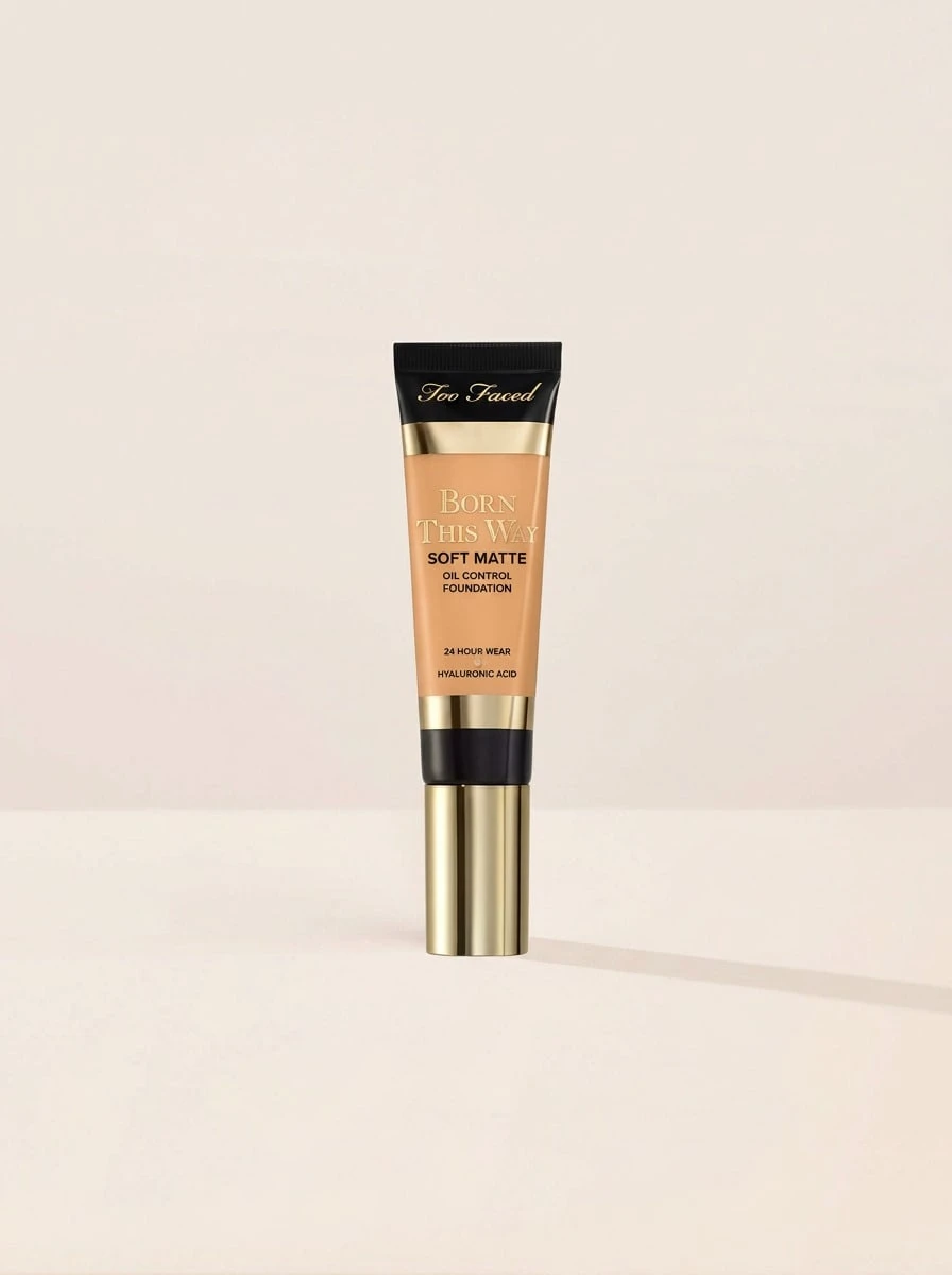 Too Faced Born This Way Soft Matte Foundation Golden Beige 30 Ml – Foundation, Oil Control, For Oily Skin, Golden Beige, Hyaluronic Acid, Suitable For Daily Makeup Routine - Golden Beige - View 1