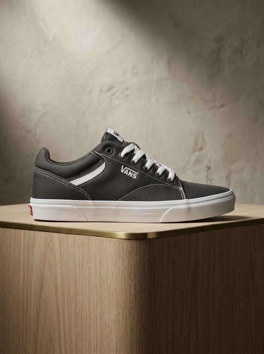 Vans 男款輕量透氣緩震日常休閒運動鞋 黑色 VA4TZE187 - 黑白 - 查看 1