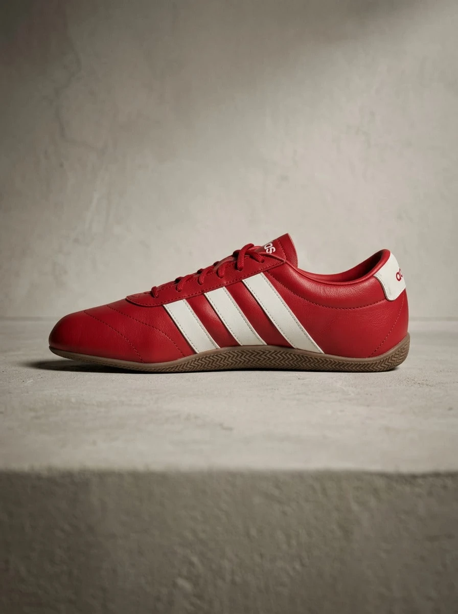 Adidas Grand Court Hi Td 女款運動鞋 透氣 百搭 戶外運動 白色 JQ9691 - 紅色/白色 - 查看 1