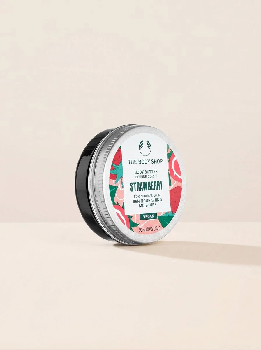 The Body Shop Strawberry Body Butter 50 Ml – 96-Hour Intense Hydration For Normal Skin, Fruity Fragrance, Deep Nourishing Formula, Smooth Skin Texture, Travel Size Jar, Daily Post-Shower Routine, Perfect For Gift Sets - Clear - View 1