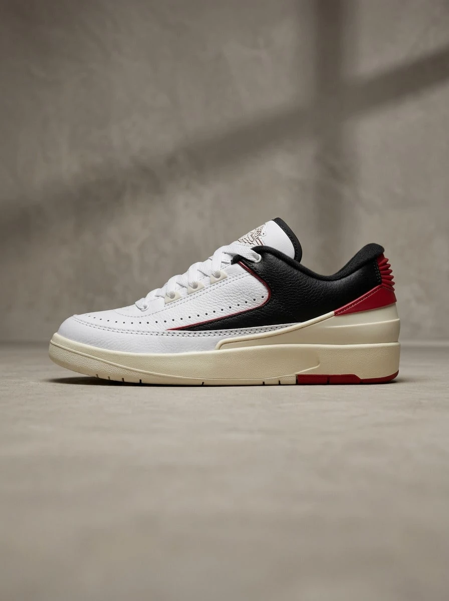 Jordan 2 Retro运动鞋 透气吸汗 百搭纯色Logo 易于清洗 运动户外日常女款 Chicago Twist 白色黑色红色 FD4849-106 - 白色/黑色/紅色 - 查看 1
