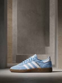 Adidas Handball Spezial 女款運動鞋 防滑支撐柔軟健身訓練鞋 黑色 BD7632 - 淺藍色 - 查看 1