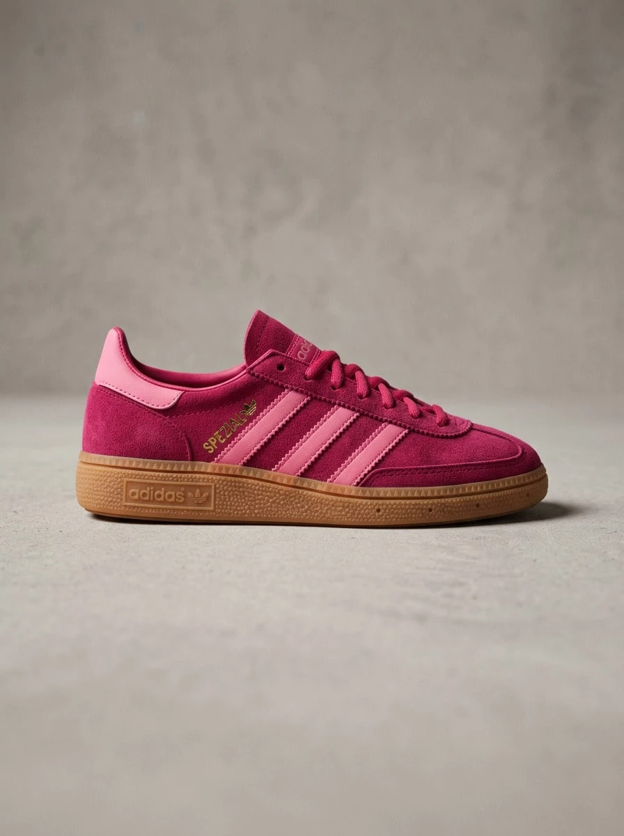 Adidas Handball Spezial 女款運動鞋 防滑支撐柔軟健身訓練鞋 黑色 JP7999 - 粉紅色 - 查看 1