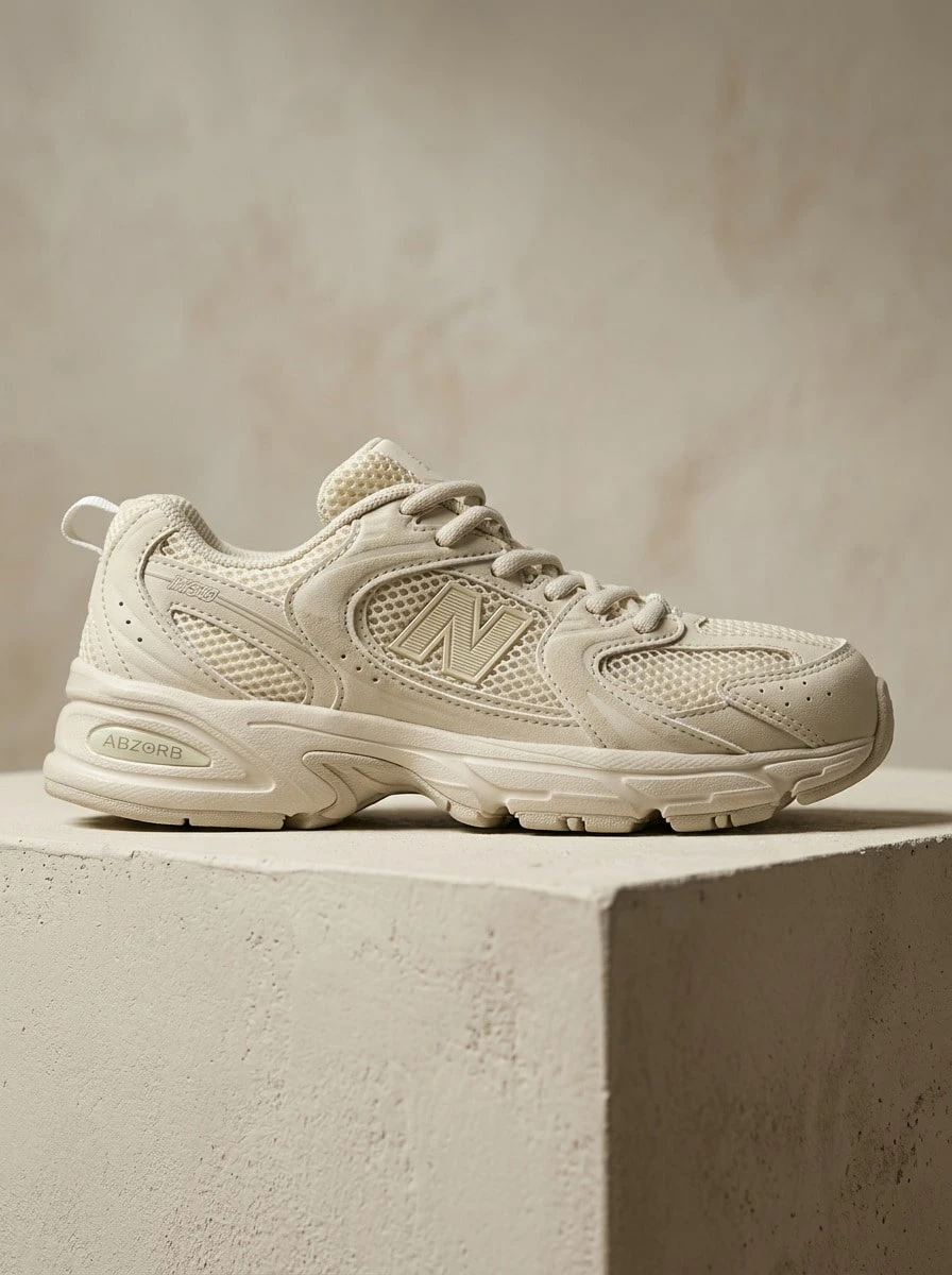 New Balance 530 GS 儿童运动鞋 舒适支撑 经典低帮 易系带 上学步行 日常休闲 自然米色 多色可选 S GR530TBL - 亞麻乾石 - 查看 1