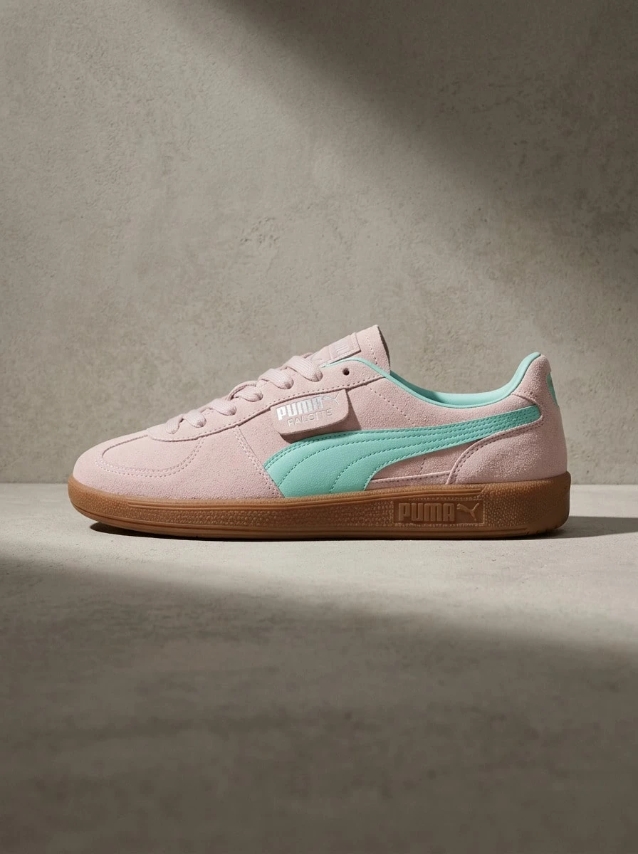 Puma Palermo 女款運動鞋 舒適百搭耐穿 訓練運動鞋 黑色 396463-23 - 淡紫色薄霧/薄荷/口香糖 - 查看 1