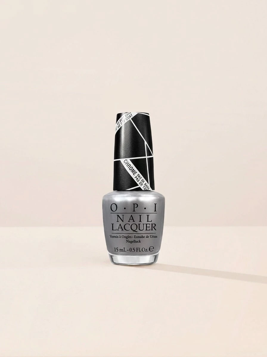 OPI Nail Lacquer Push And Shove 15 Ml – Metallic Chrome Finish, High Shine Mirror Effect, Long-Lasting Wear For DIY Nail Art, Professional Salon Quality, Perfect For Parties And Special Occasions, Glamorous Silver Look - Push And Shove - View 1