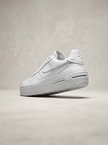 Nike 耐克 AIR FORCE 1 PLT.AF.ORM 白色 - 白色 - 查看 1
