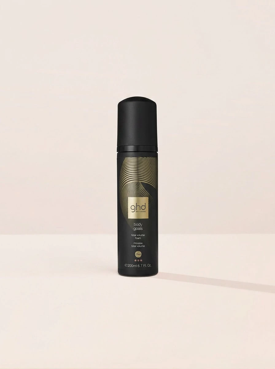 ghd Body Goals Total Volume Foam 200 Ml – Hair Mousse, Volumizing, For Fine Hair, Heat Protection Technology, Suitable For Blow-Drying - Black - View 1